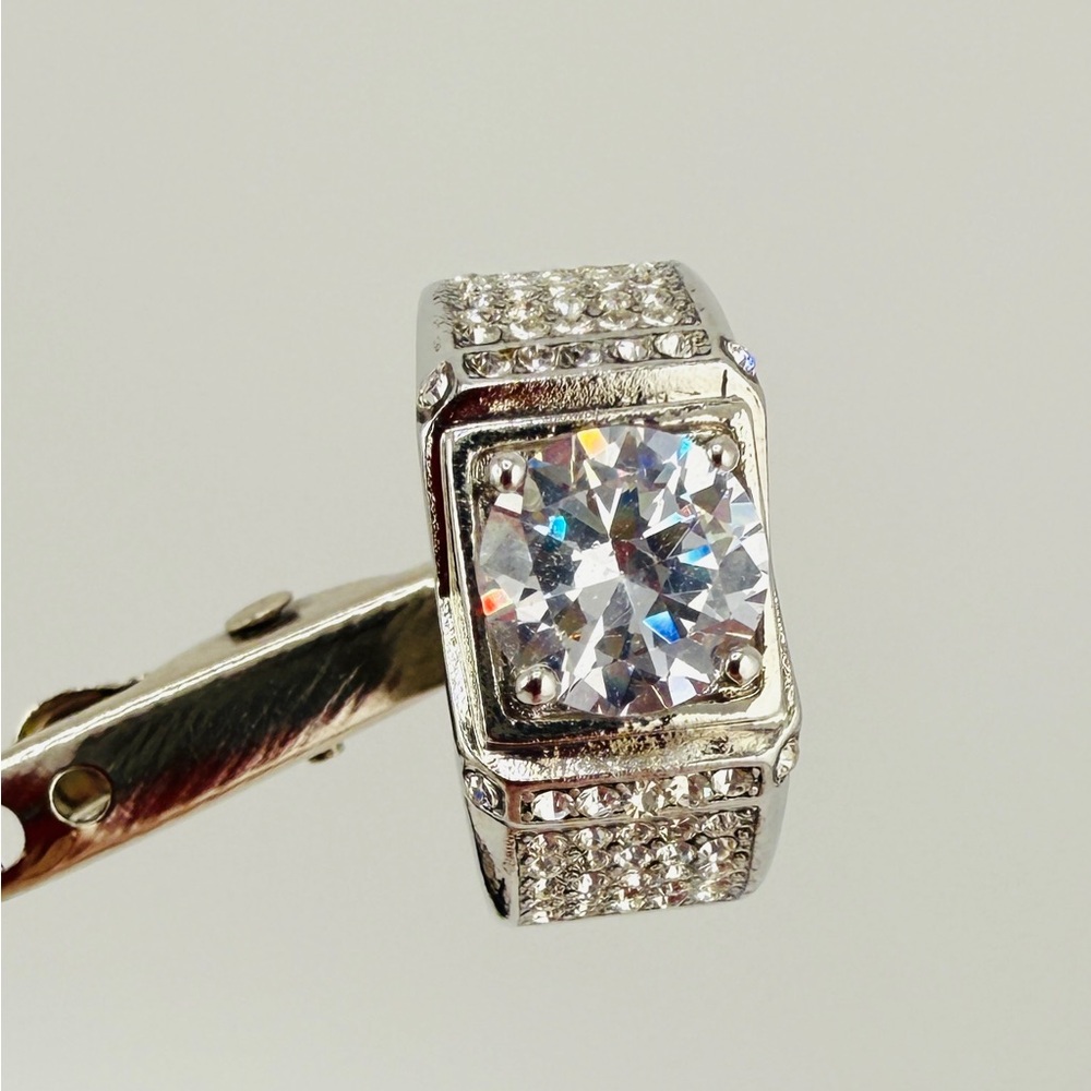Sterling Silver Round CZ Ring Size 10 New!